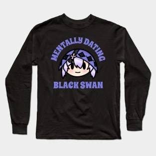 Honkai star rail mentally dating black swan typography game chibi | Morcaworks Long Sleeve T-Shirt